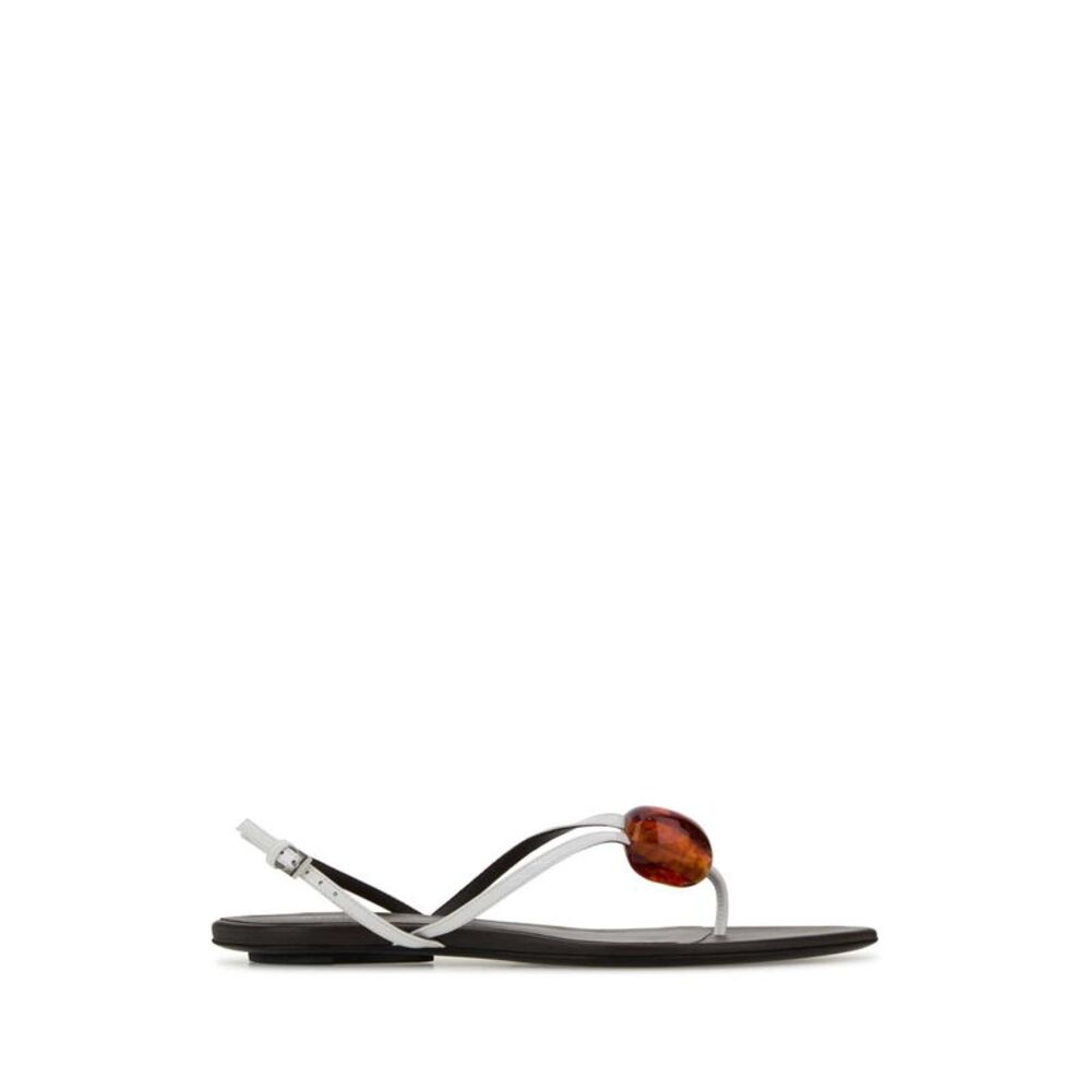 Alaia Women White Leather Sandals